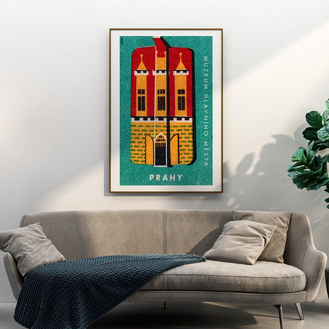 Prahy Castle Vintage Czech Travel Poster - Image 3