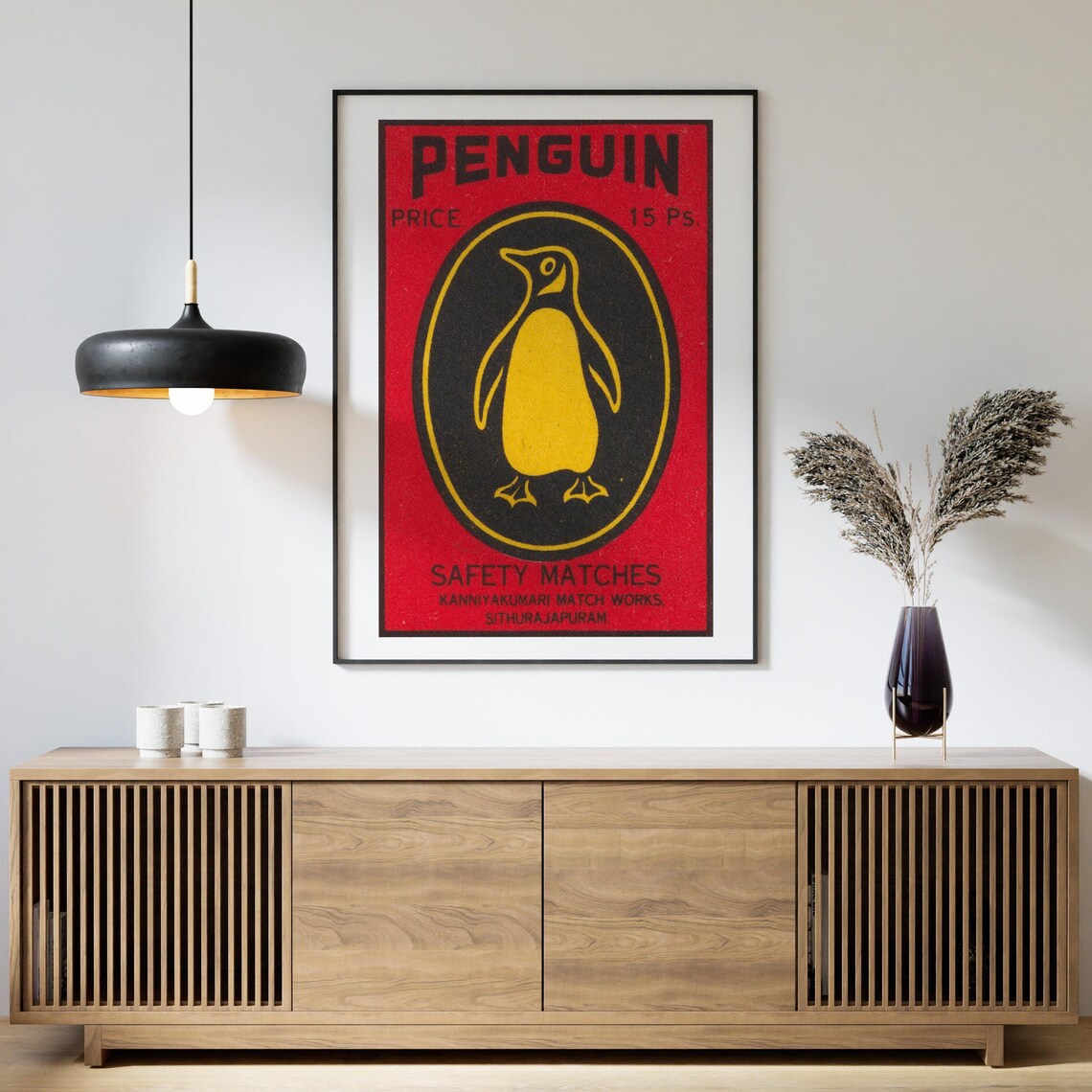 Penguin Matchbox Vintage India Art Poster Print - Image 4