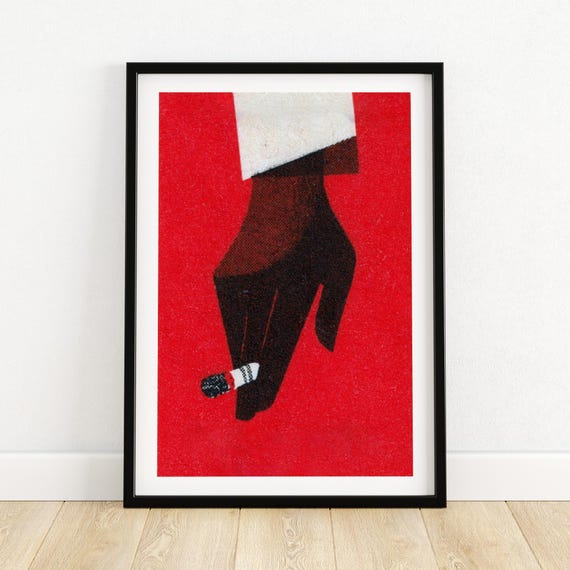 Vintage Cigarette Matchbox Art Print, Eastern Europe