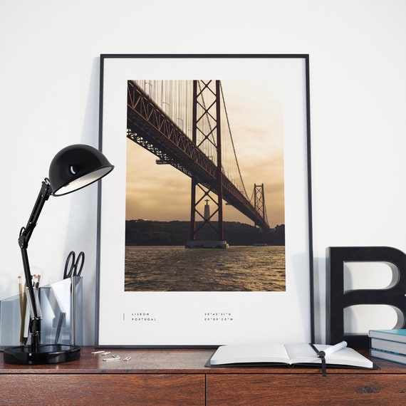 Lisbon Black And White Travel Home Decor Poster