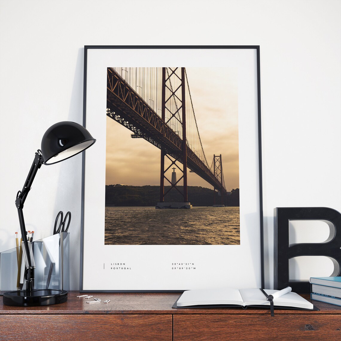 Lisbon Black And White Travel Home Decor Poster