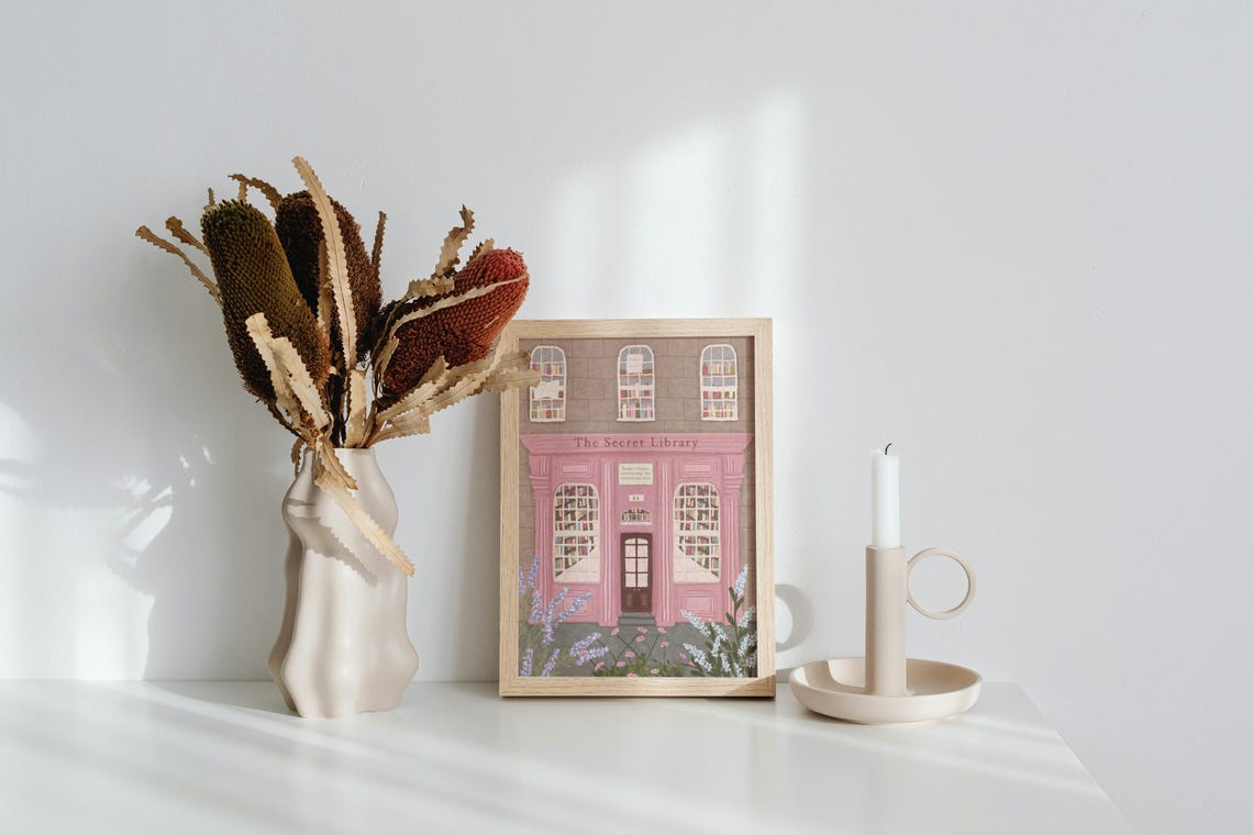 Book Store Floral Art Print, Bookshop Decor - Image 5