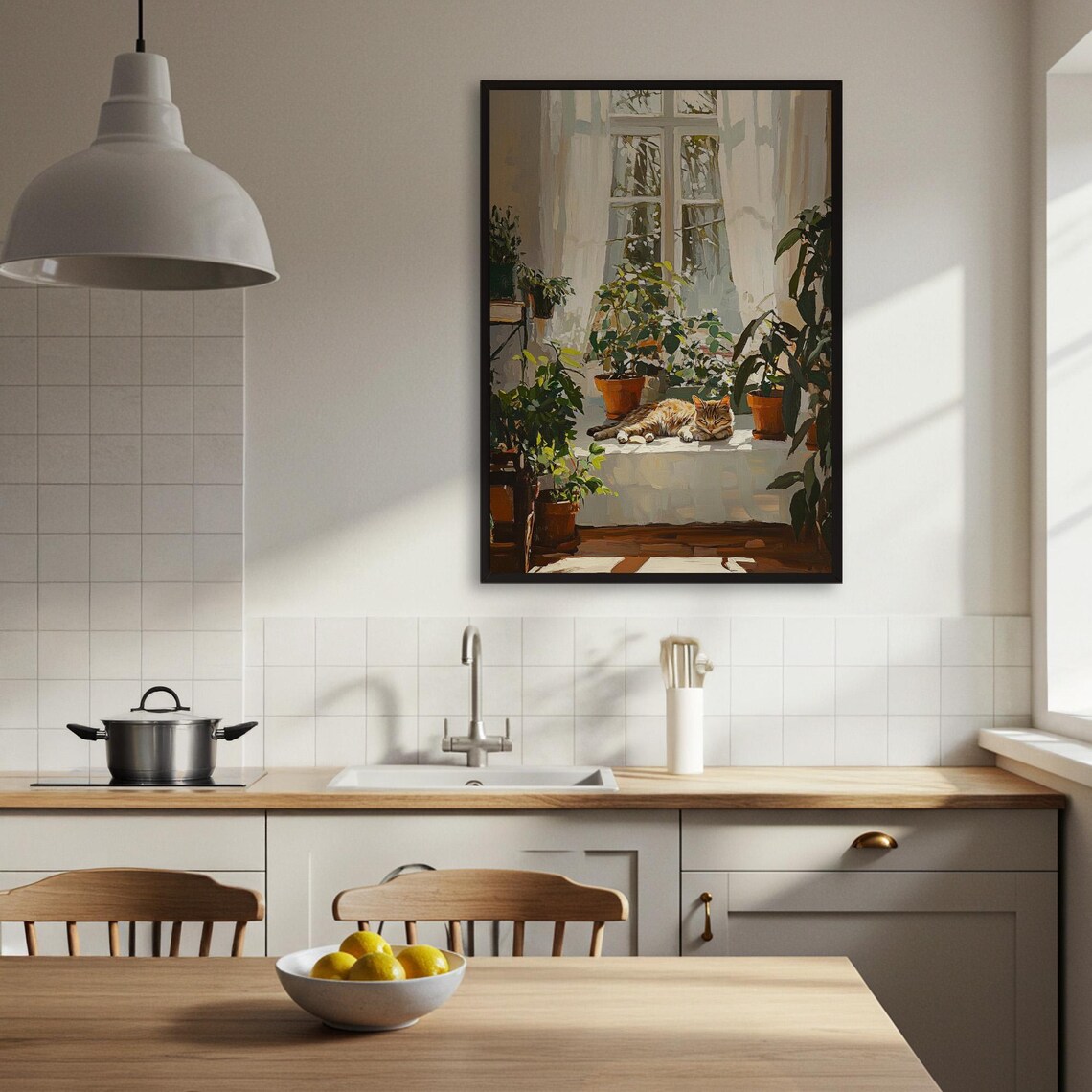 Cat In Sunny Window, Cozy Home Decor - Image 3