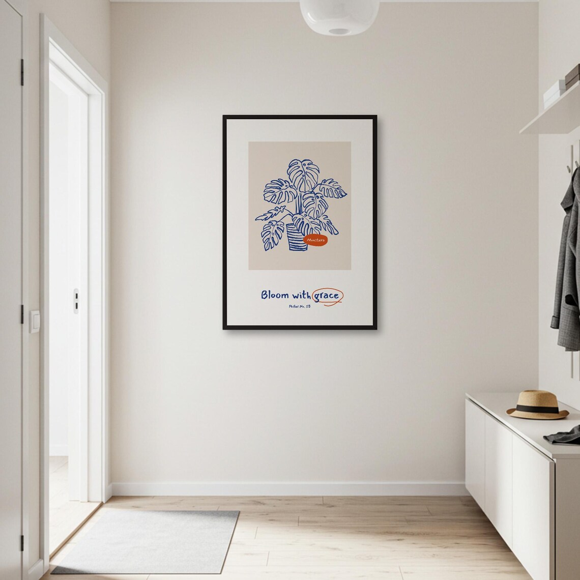 Monstera Plant, Minimalist Botanical Art Print - Image 2