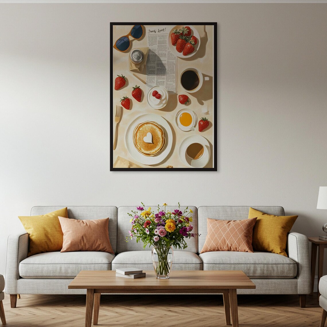 Breakfast Scene, Modern Illustration Poster - Image 4