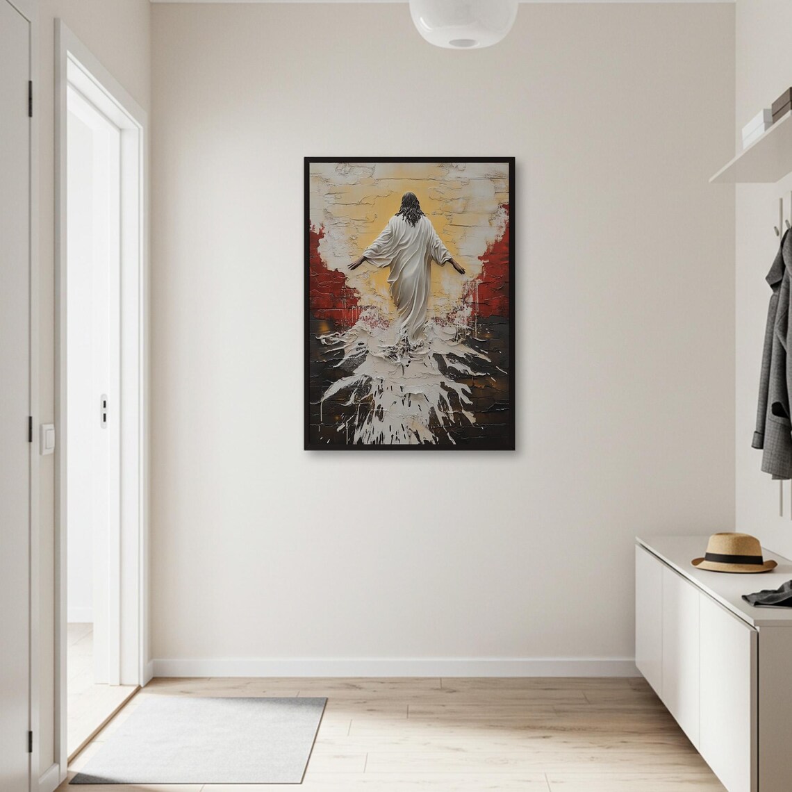 Abstract Jesus Painting, Modern Christian Faith - Image 2