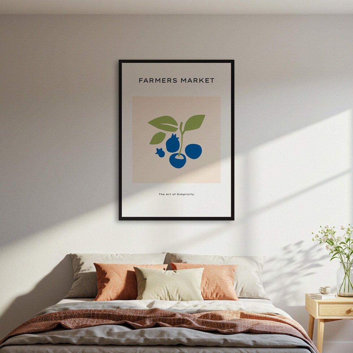 Farmers Market Blueberry The Art Of Simplicity Kitchen Poster