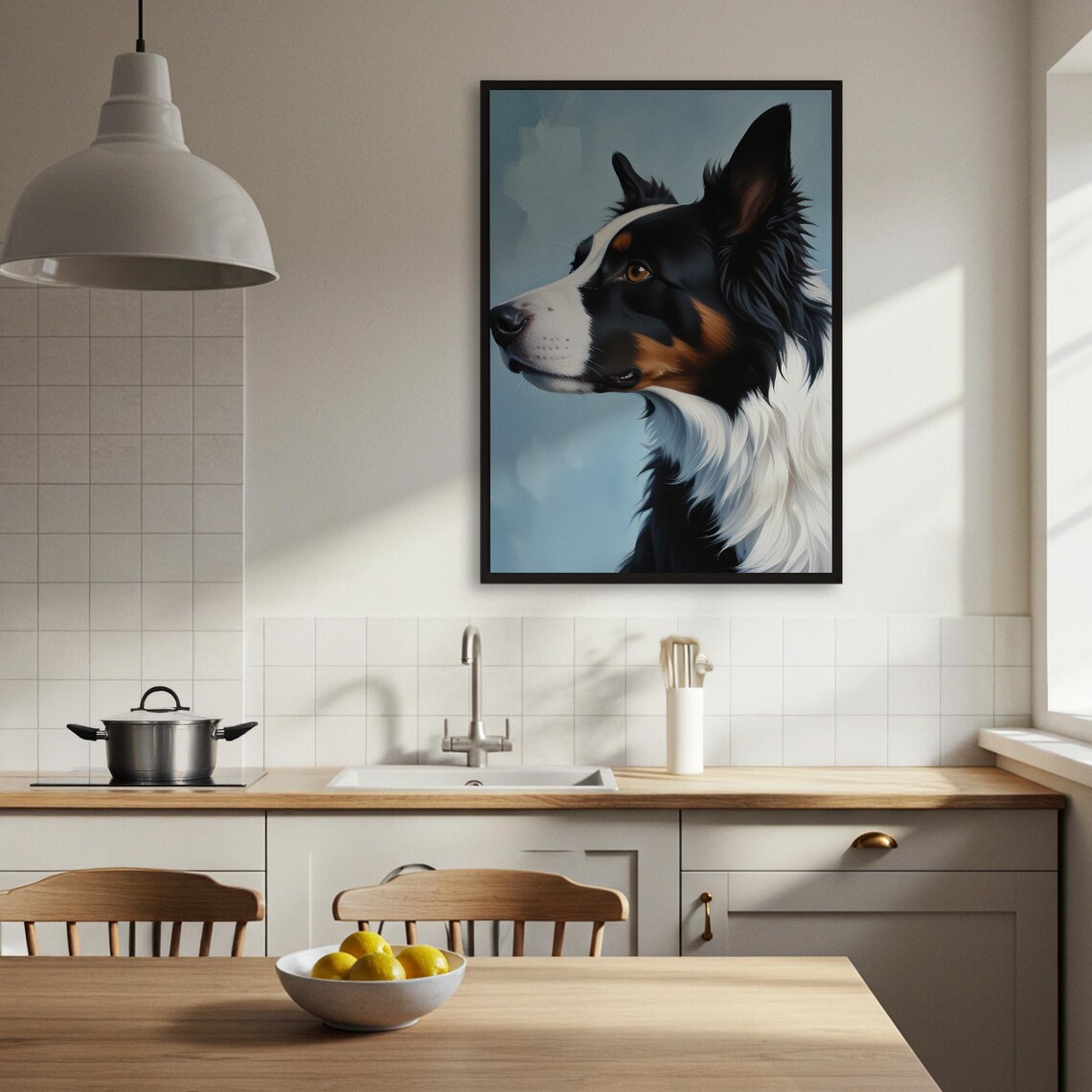 Border Collie Pet Portrait, Realistic Art Print - Image 3