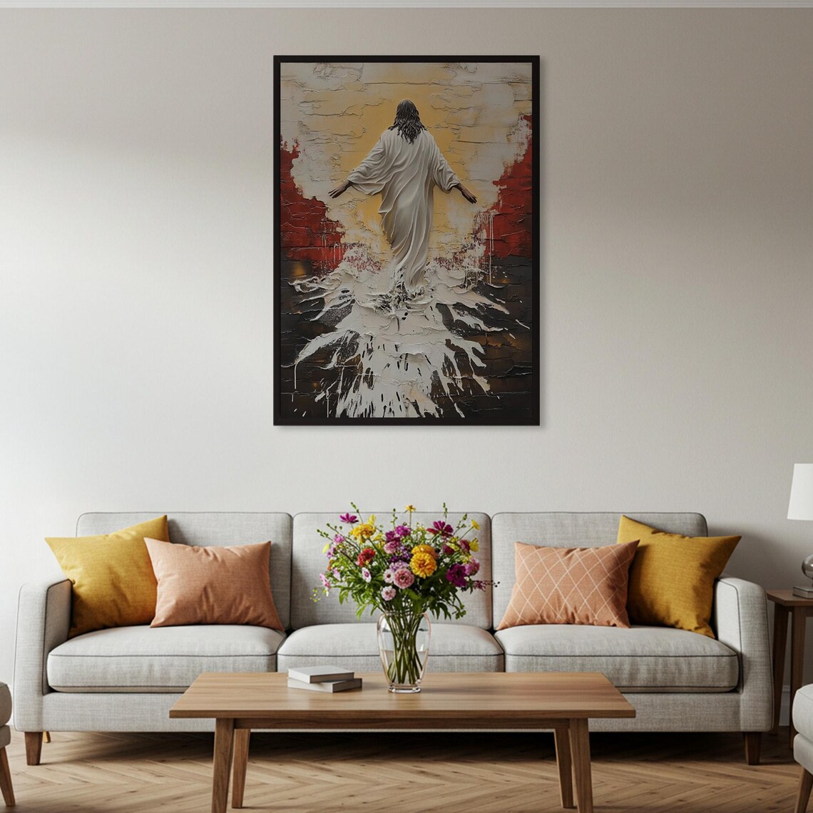 Abstract Jesus Painting, Modern Christian Faith - Image 4