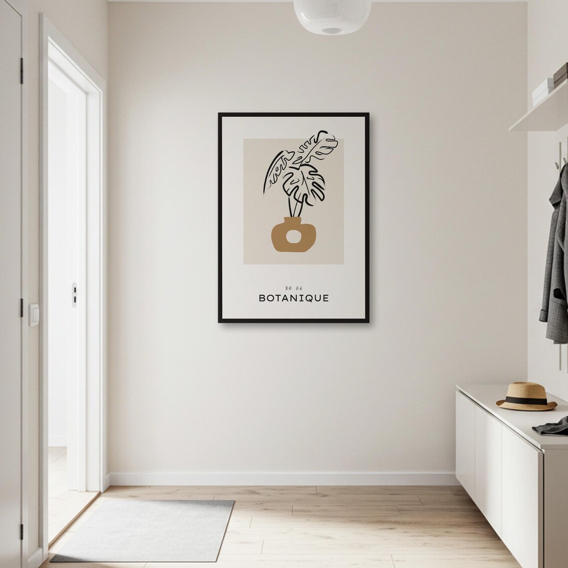 Botanique Monstera Minimalist Plant Line Art Print - Image 2
