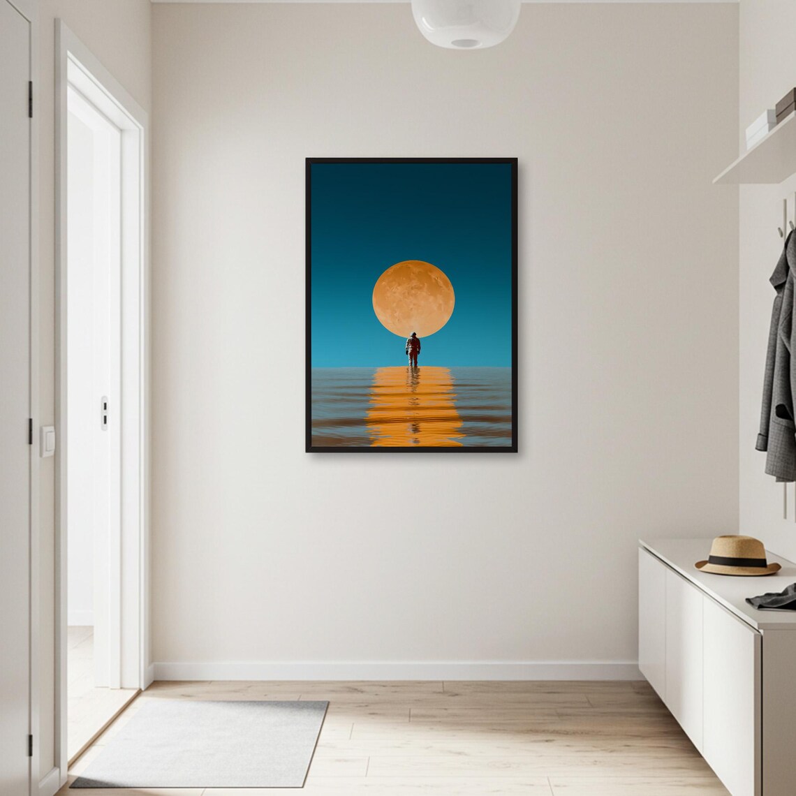 Astronaut On Water, Surreal Landscape Poster - Image 2