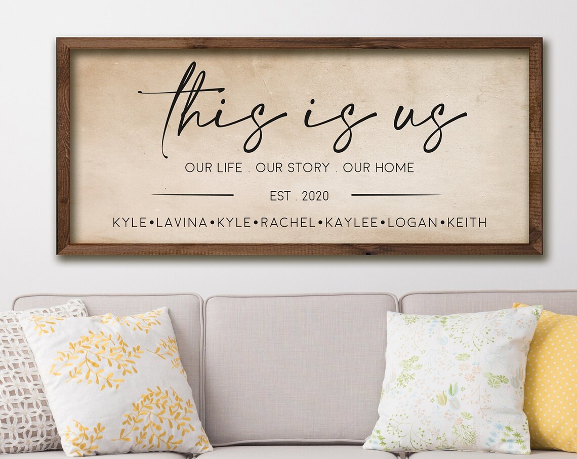 This Is Us Our Life Our Story Our Home Family Names Custom Sign Poster