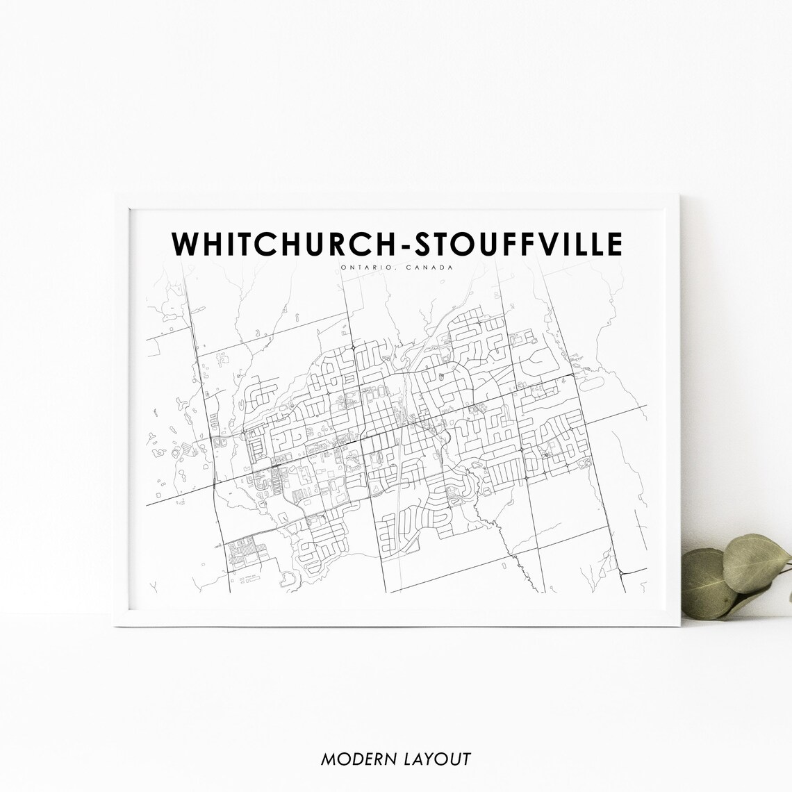Whitchurch-Stouffville Ontario Map Print, Canada Poster