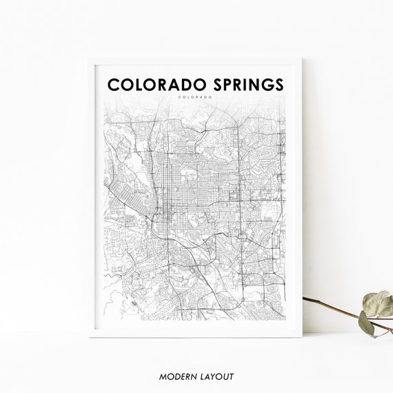 Colorado Springs Co Map Print, Nursery Room Wall Art