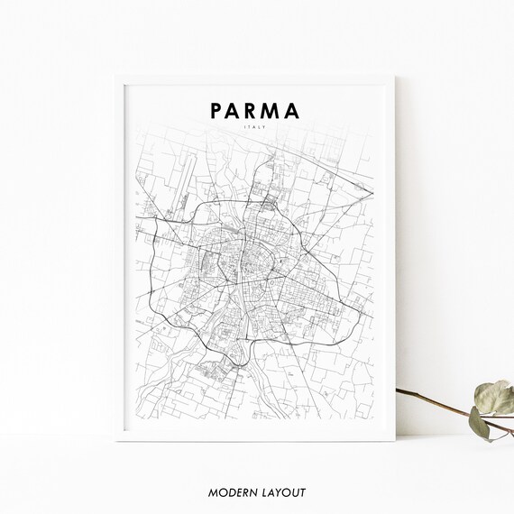 Parma Italy Map Art Print, Nursery Room Decor