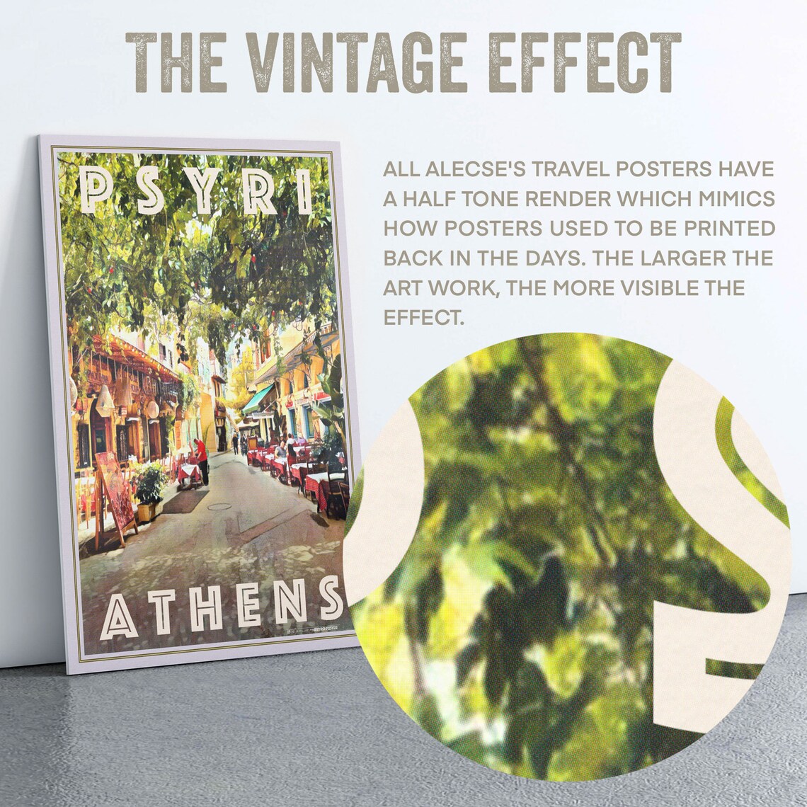 Psyri Athens Greece Taverna Street Outdoor Cafes Travel Poster - Image 2