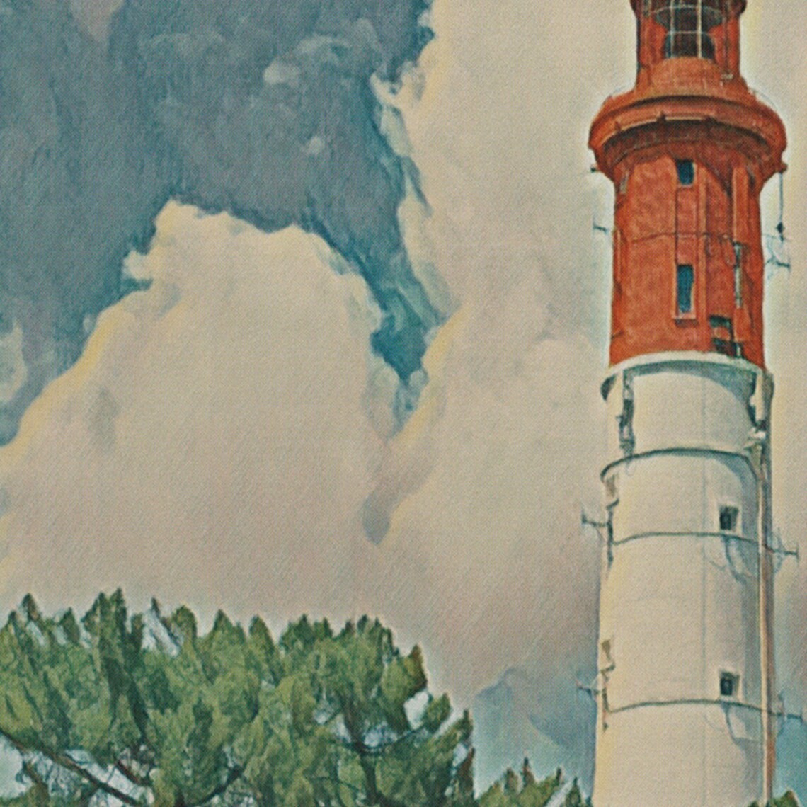 Cap Ferret Lighthouse Bassin d'Arcachon France Vintage Travel Poster - Image 4