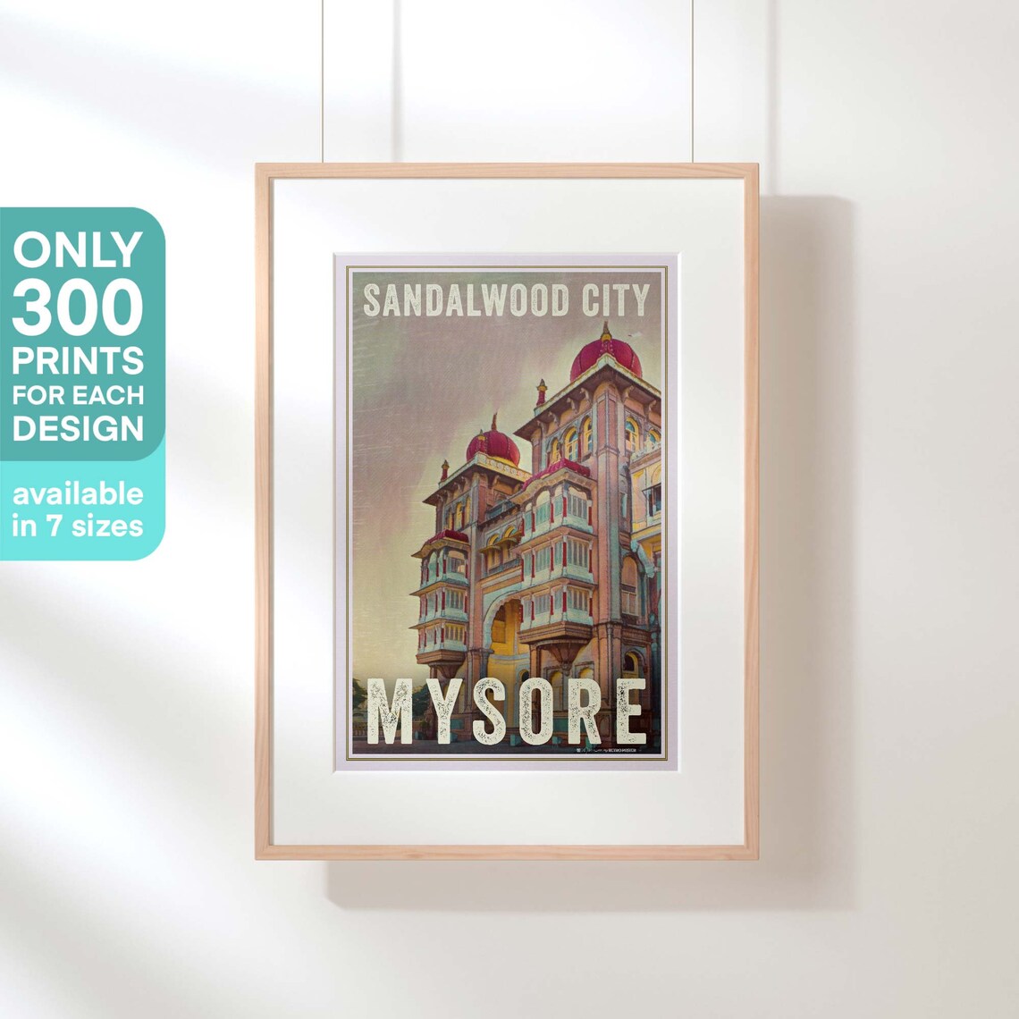 Mysore Poster Sandalwood City By Alecse Limited Edition Mysore Travel Poster Karnataka Gallery Wall Print Of Mysore Indian Decoration - Image 3