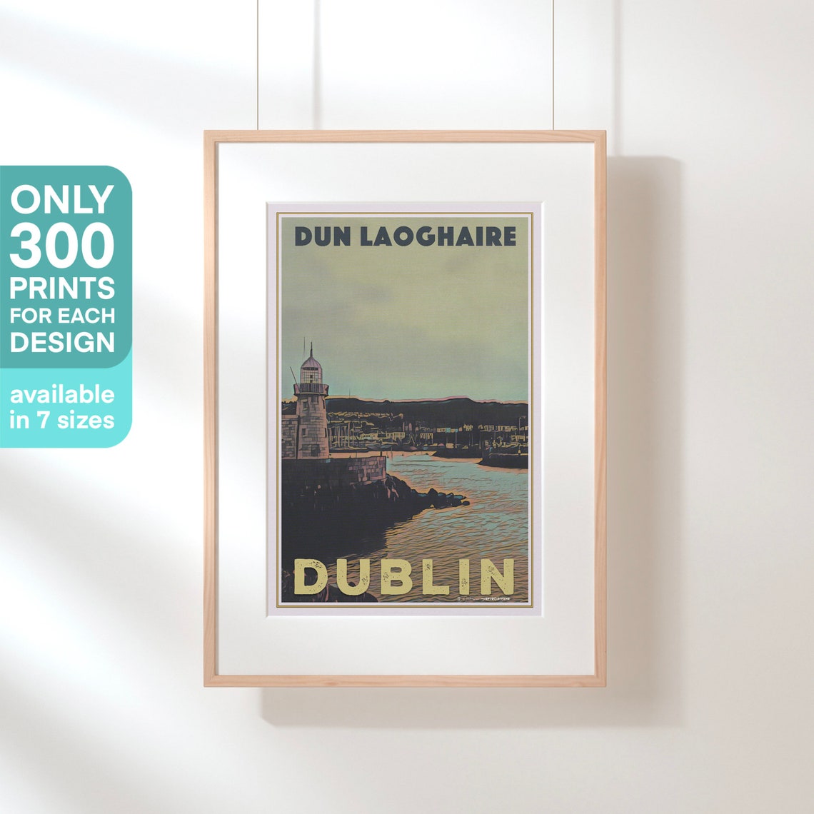 Dun Laoghaire Lighthouse Dublin Harbour Travel Poster Ireland - Image 3