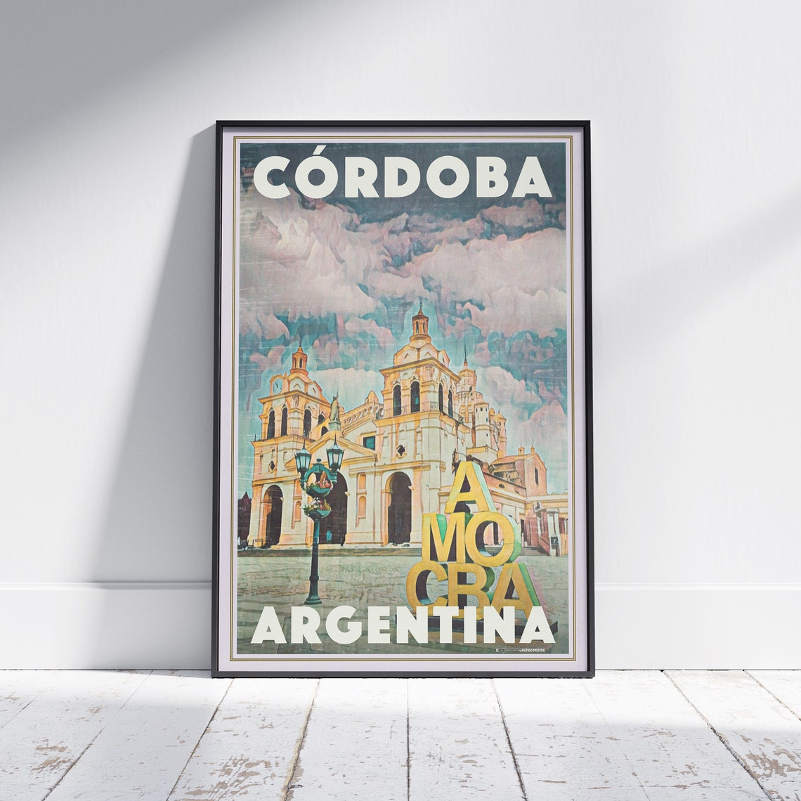 Cordoba Poster San Martin By Alecse Limited Edition Argentina Gallery Wall Print Of Cordoba Argentina Poster Cordoba Gift Argentina