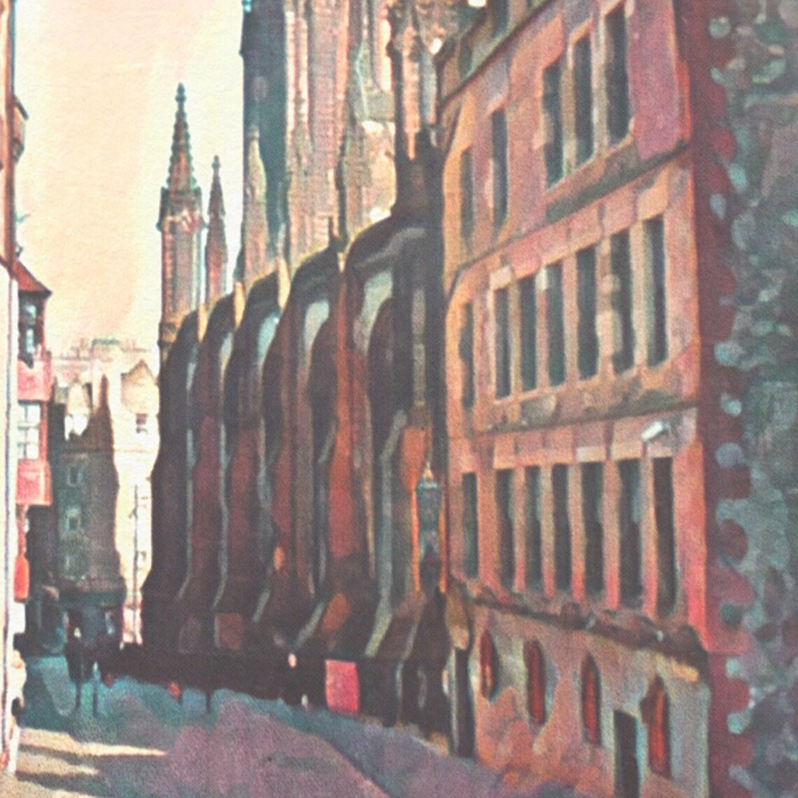Edinburgh Scotland Vintage Travel Poster With Royal Mile Old Town - Image 4