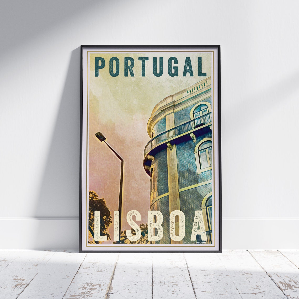 Lisbon Poster Azulejos 2 By Alecse Limited Edition Portugal Travel Poster Lisbon Print Azuleijos Print Azuleijos Poster Of Portugal