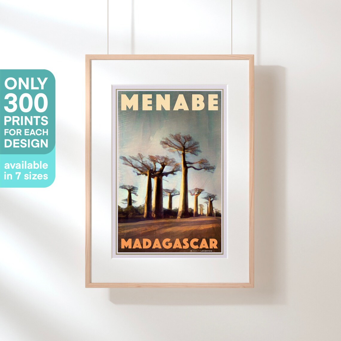 Madagascar Menabe Avenue of the Baobabs Trees Vintage Travel Poster - Image 3