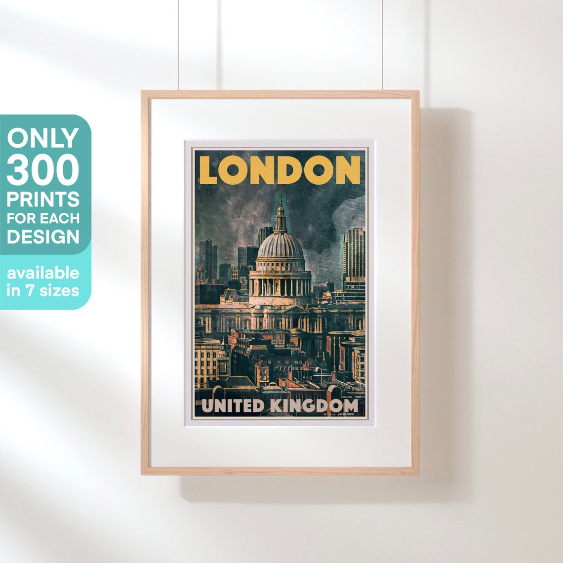 London Poster St Paul By Alecse Limited Edition Travel Poster London Print Uk Travel Wall St Paul Print Poster Of London - Image 3