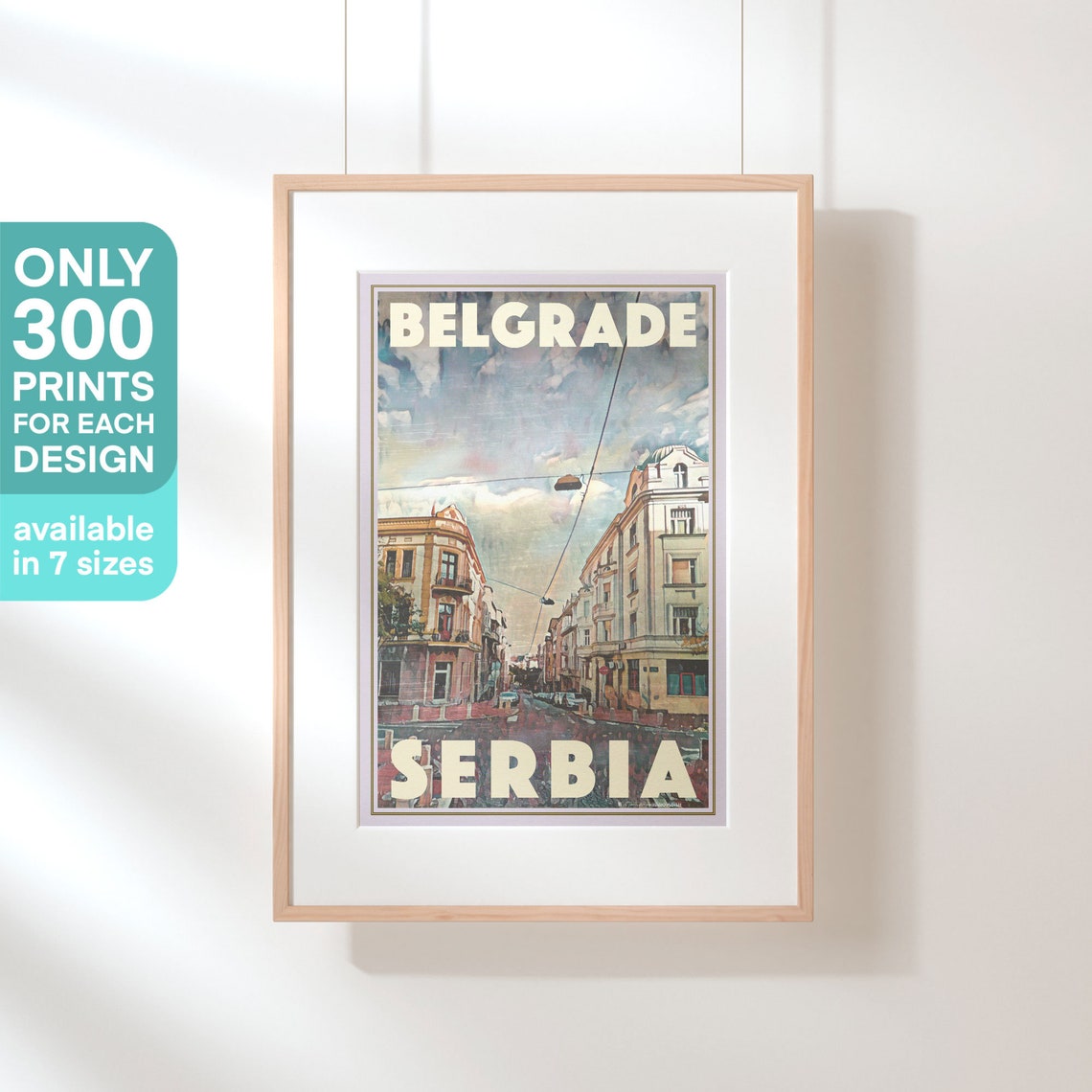 Serbia Poster Belgrade By Alecse Limited Edition Serbia Travel Poster Serbia Gallery Wall Print Of Belgrade Serbian Decoration - Image 3