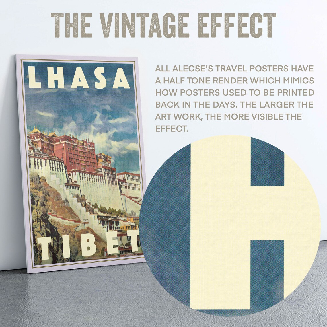 Lhasa Tibet Potala Palace Himalaya Mountain Retro Travel Poster - Image 2
