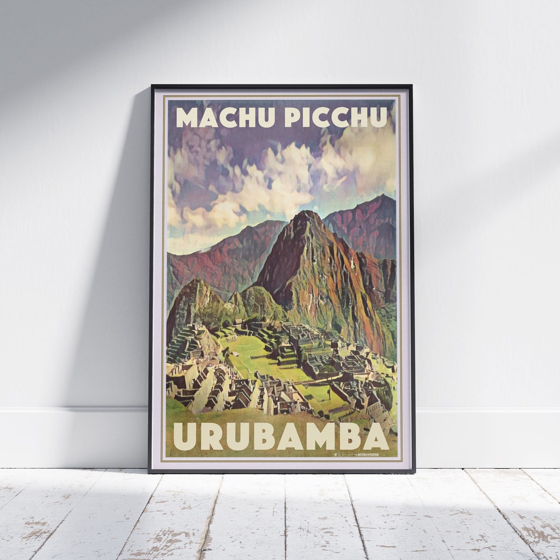Machu Picchu Urubamba Peru Inca Ruins Mountain Retro Travel Poster