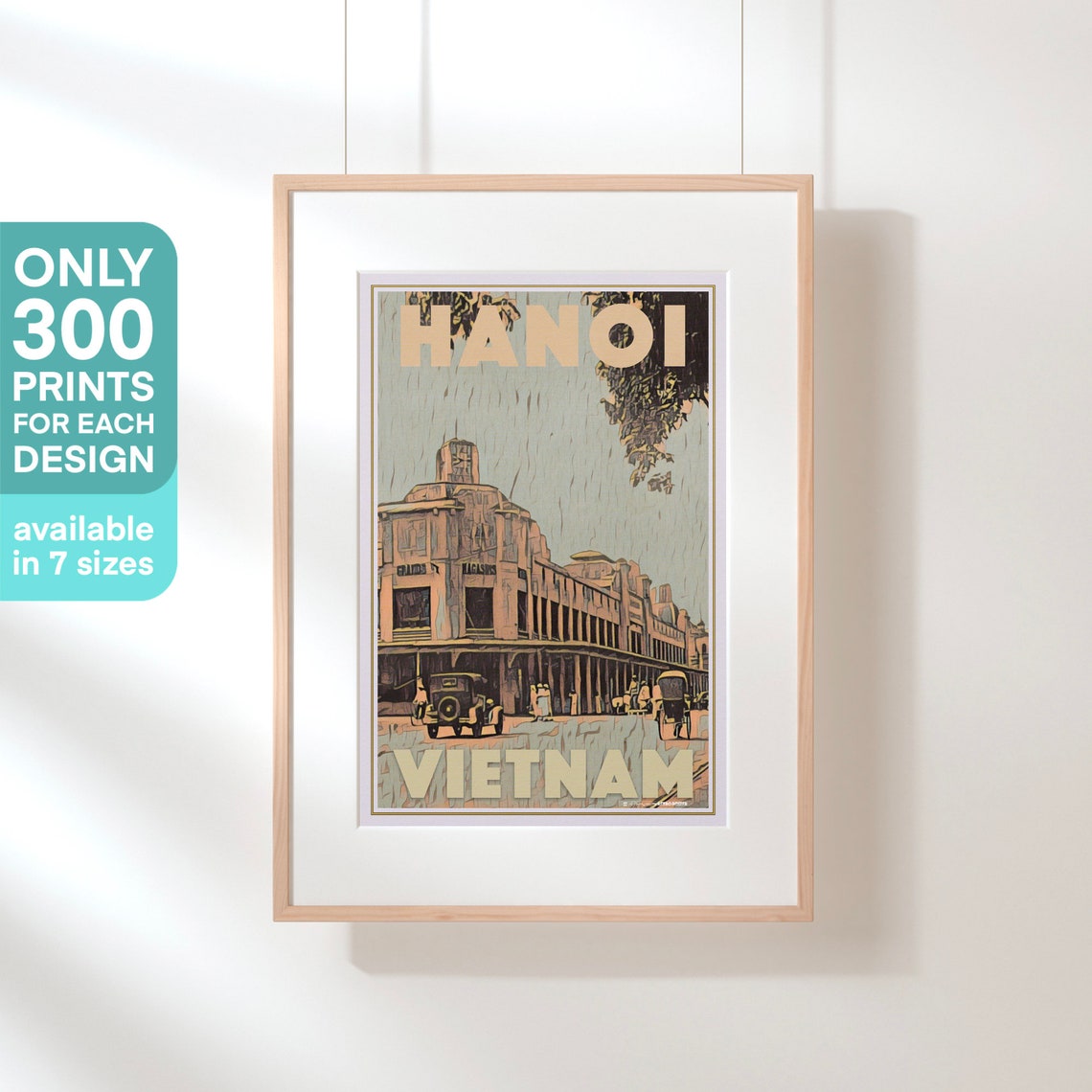 Hanoi Poster Afternoon By Alecse Limited Edition Vietnam Travel Poster Hanoi Print Vintage Vietnam Poster Poster Of Hanoi Vietnam - Image 3