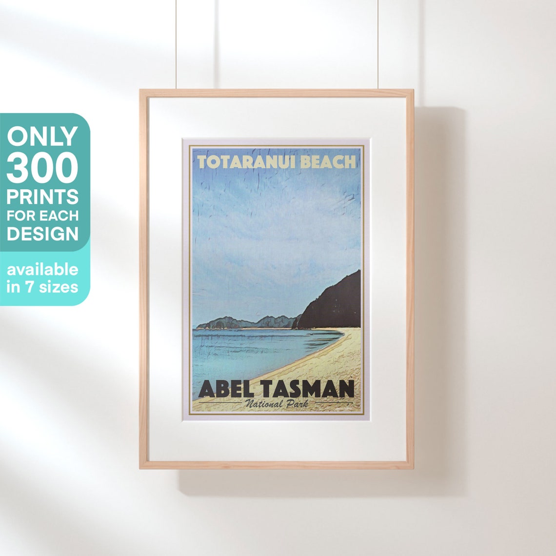 Abel Tasman Poster Totaranui By Alecse Limited Edition New Zealand Travel Poster Abel Tasman Print New Zealand Travel Wall Totaranui - Image 3