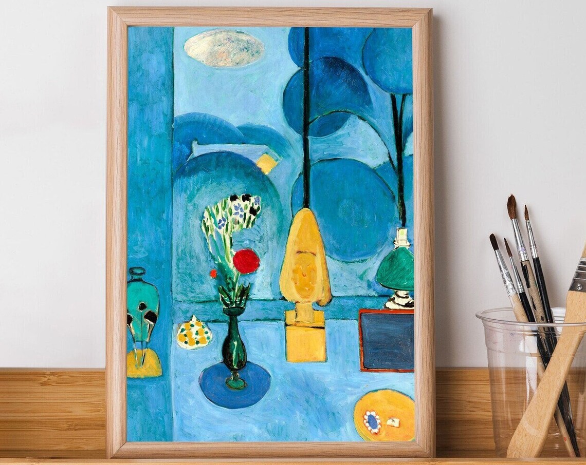 Matisse Blue Window 1913 Fauvist Modern Painting Bold Color Art Poster