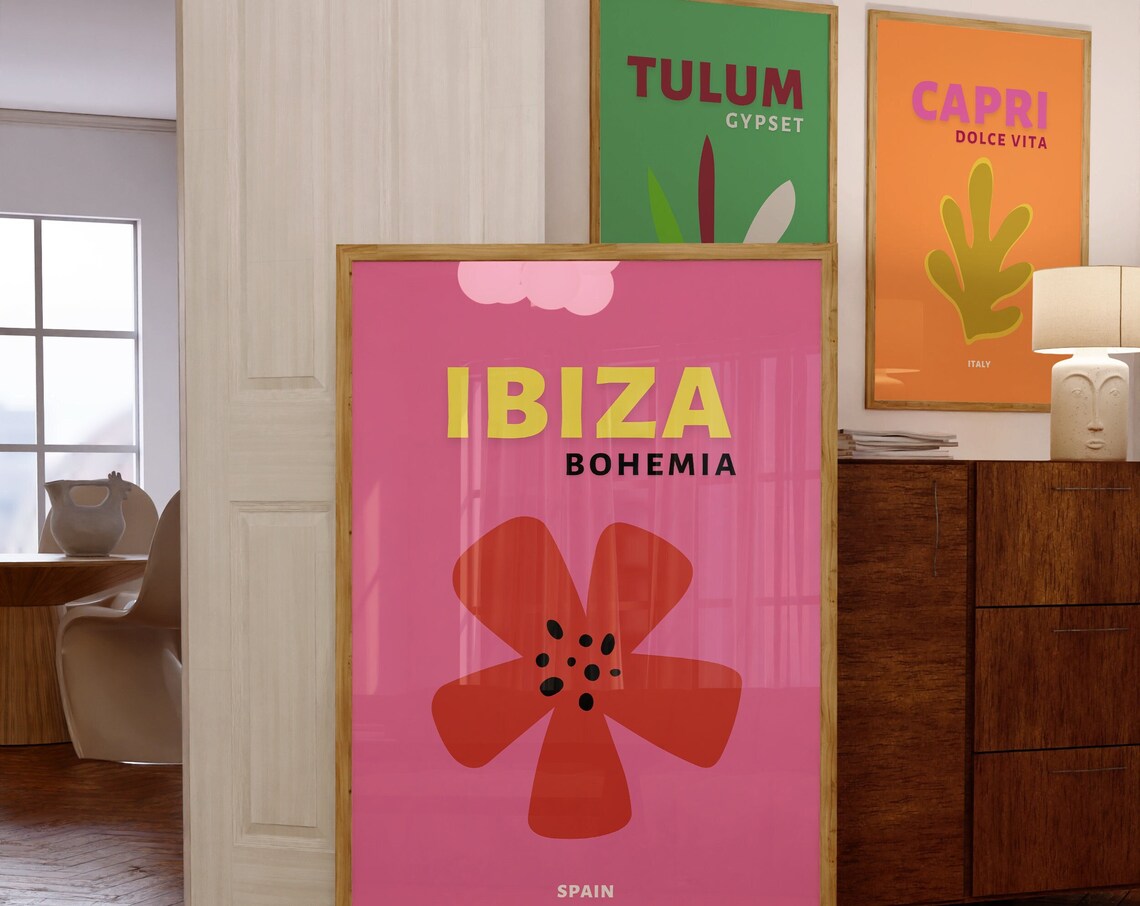 Preppy Travel Prints, Maximalist Travel Wall Art - Image 4