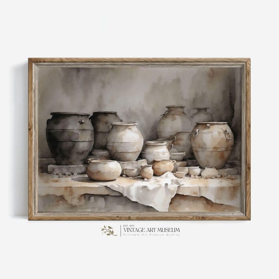 Farmhouse Kitchen Wall Art, Vintage Still Life Poster