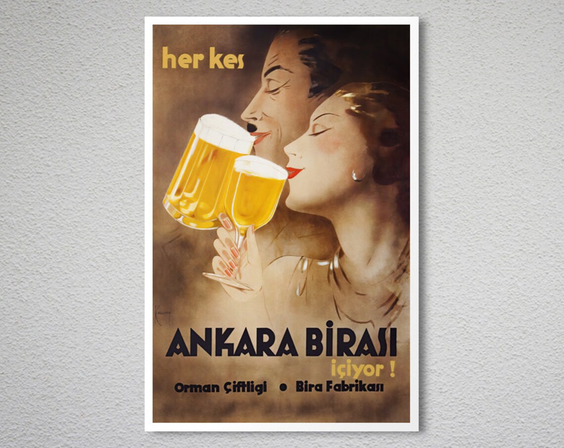 Herkes Ankara Birası İçiyor Vintage Beer Advertisement - Image 2