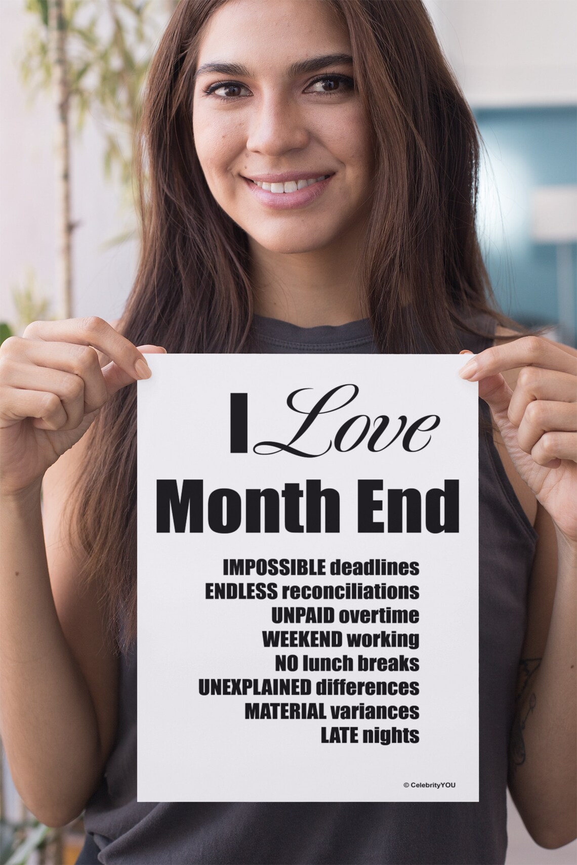 Funny Accounting Print, Month-End Accountant Office Sign - Image 3