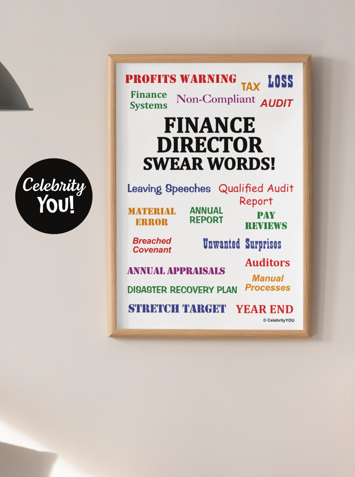 FD Swear Words Funny Finance Director Office Humor Poster Gift - Image 3