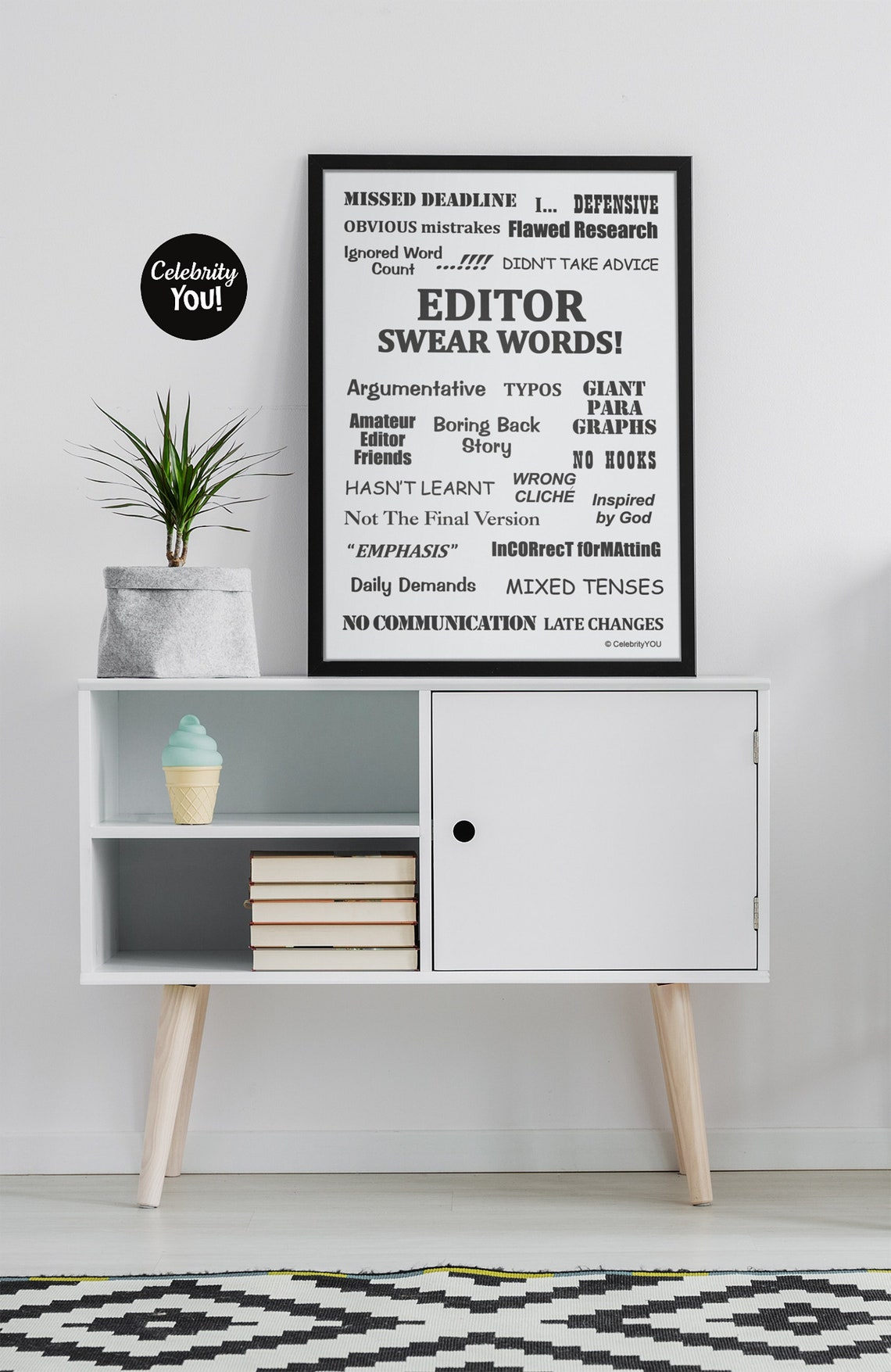 Editor Swear Words Funny Copy Editing Office Humor Poster Gift - Image 2
