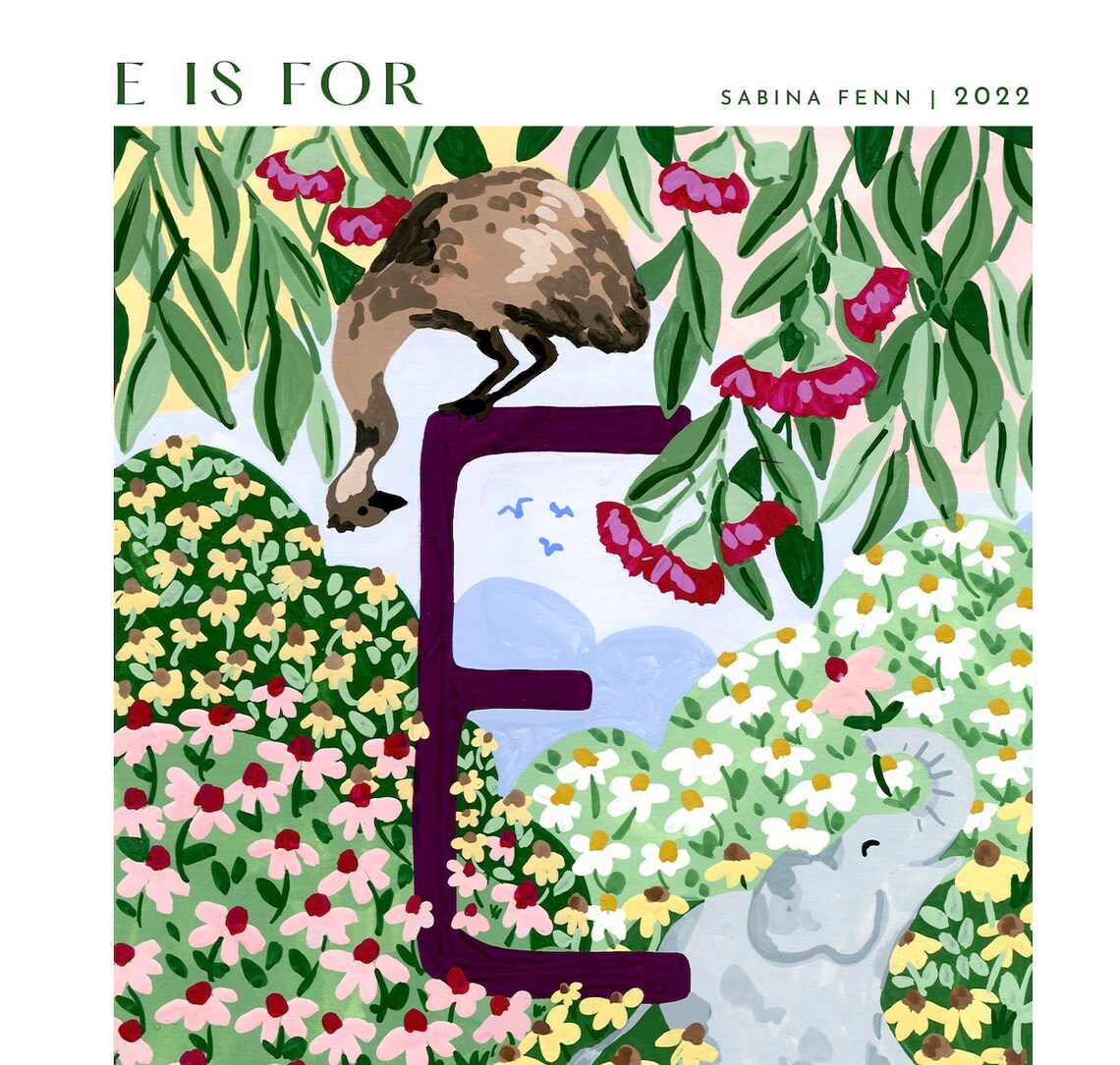 Monogram E Art Print, Nursery Alphabet Decor - Image 4