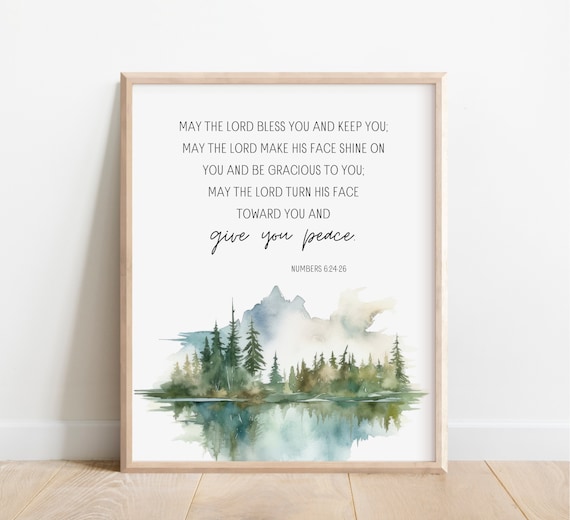 The Lord Bless You And Keep You Forest Lake Scripture Wall Art