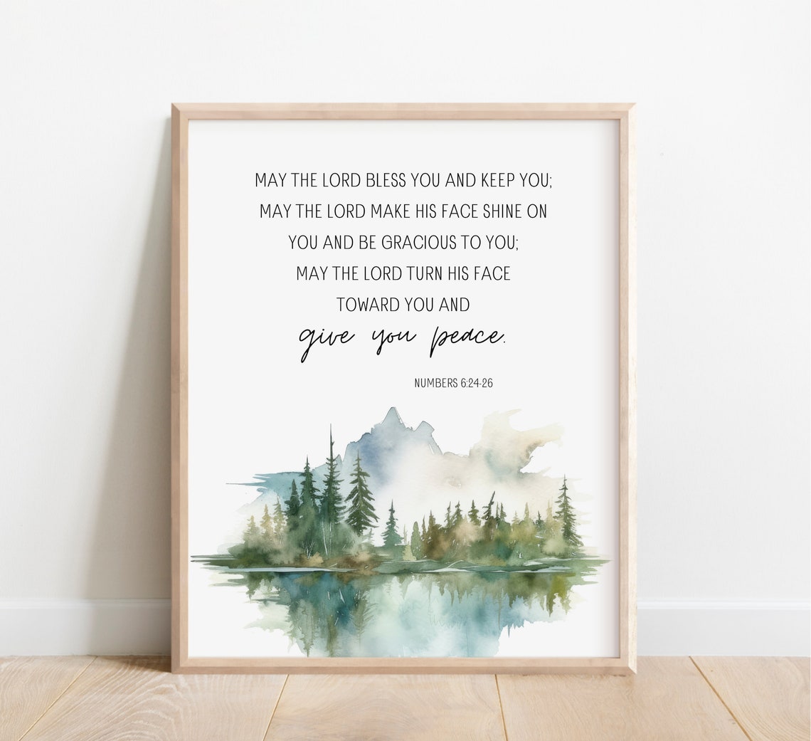 The Lord Bless You And Keep You Forest Lake Scripture Wall Art