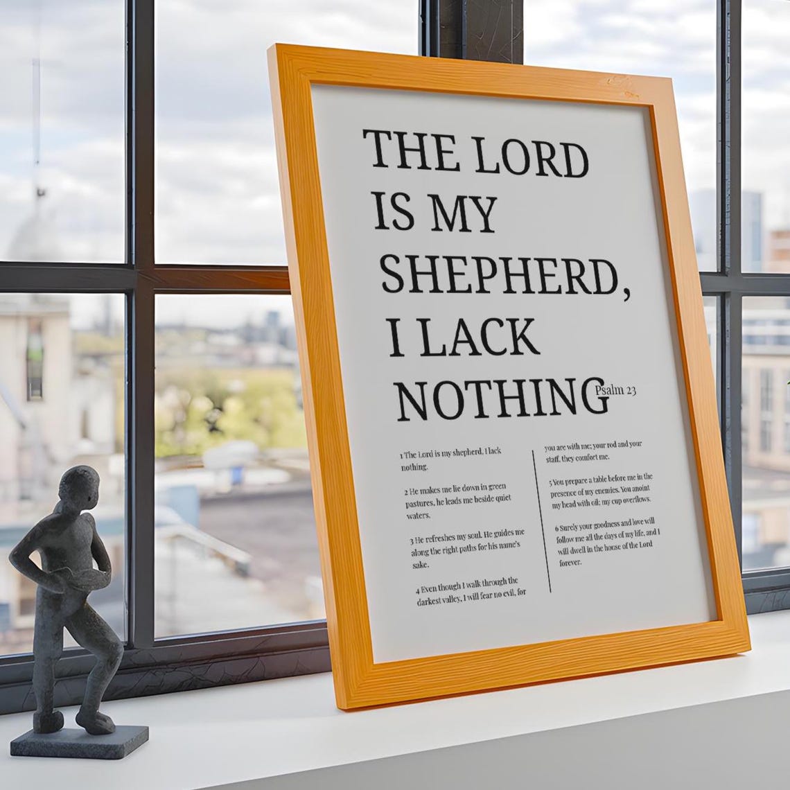 Psalm 23 The Lord Is My Shepherd Full Chapter Scripture Poster