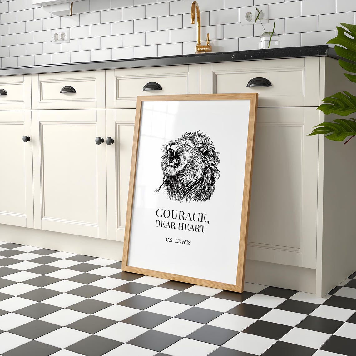 Courage Dear Heart Cs Lewiswall Art Lewis Wall Decor Book Page Inspirational Quote - Image 4