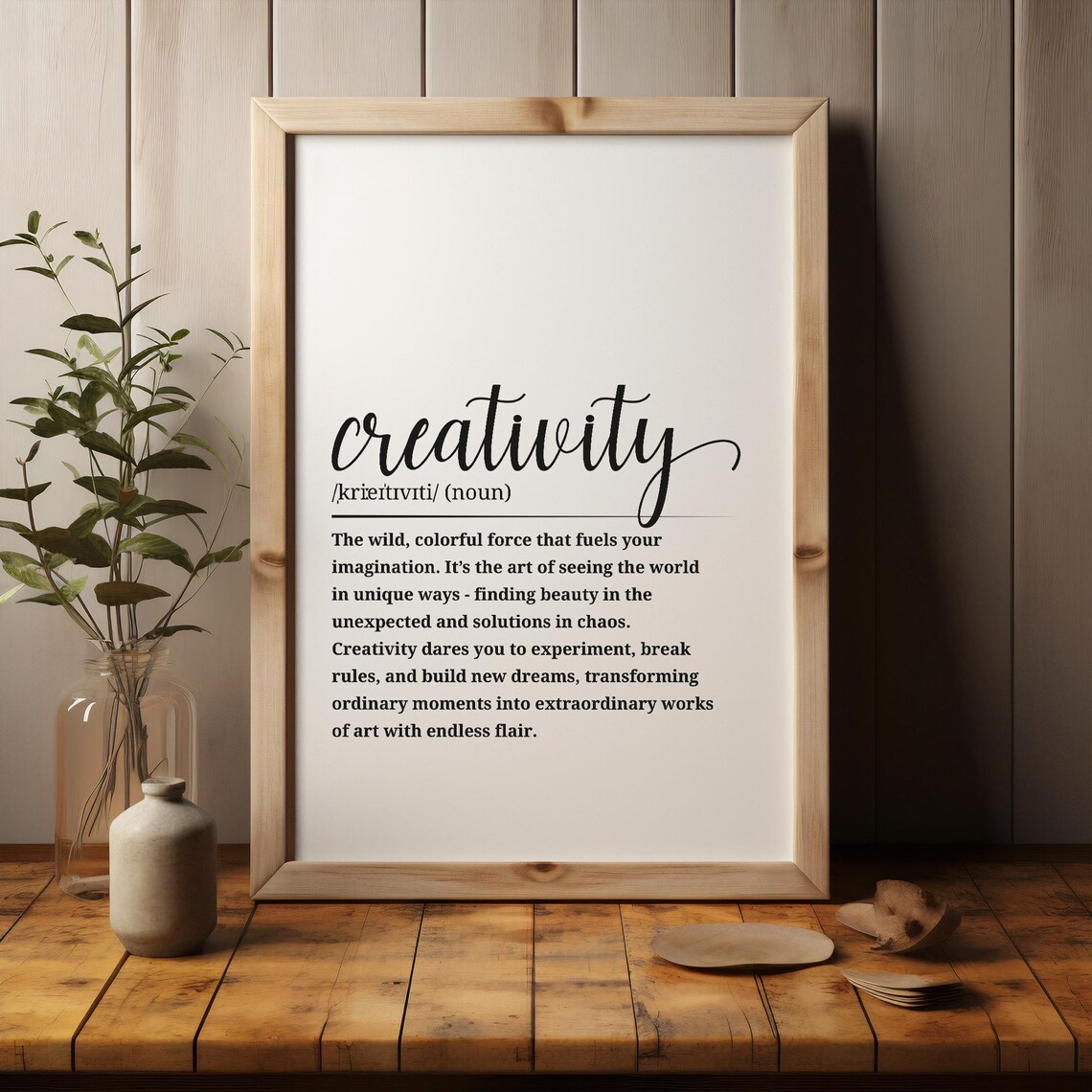 Creativity Definition Script Typography Dictionary Style Word Art Poster - Image 3