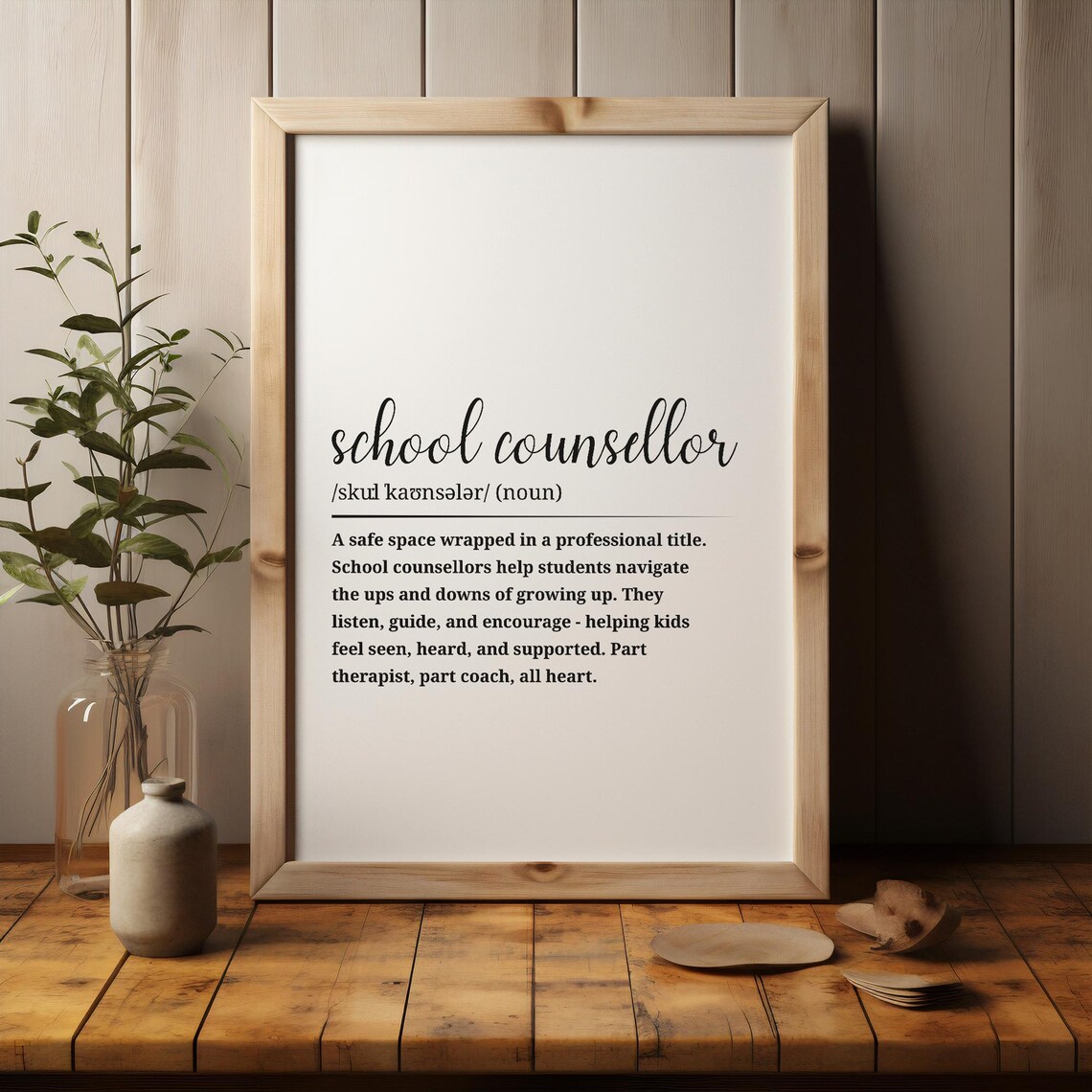 School Counsellor Definition Poster Part Therapist Part Coach Heart - Image 3