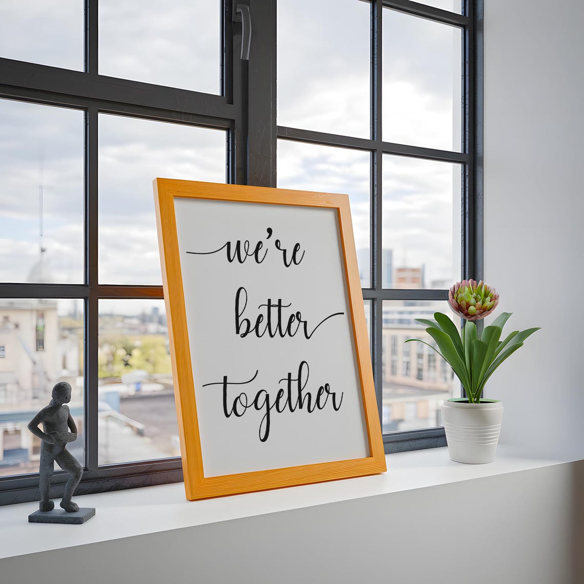 We Are Better Together Romantic Script Typography Bedroom Quote Poster - Image 3