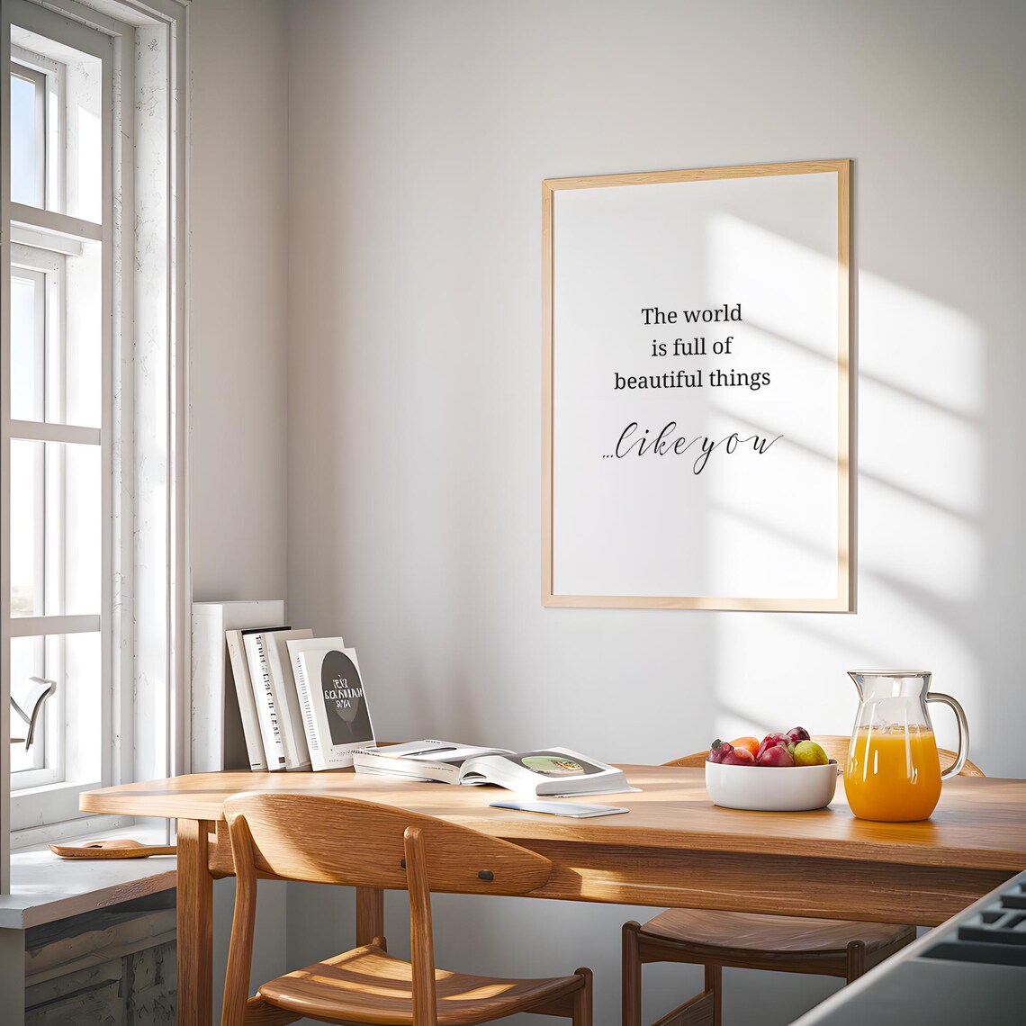 The World Is Full Of Beautiful Things Like You Love Quote Poster - Image 3