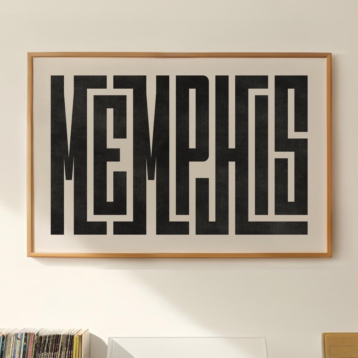 Memphis Typography Design Tennessee Minimalist Art Print